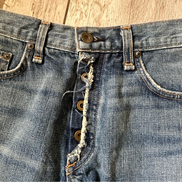 RAG & BONE blue ripped distressed mini denim jean shorts womens 27 - Picture 4 of 5